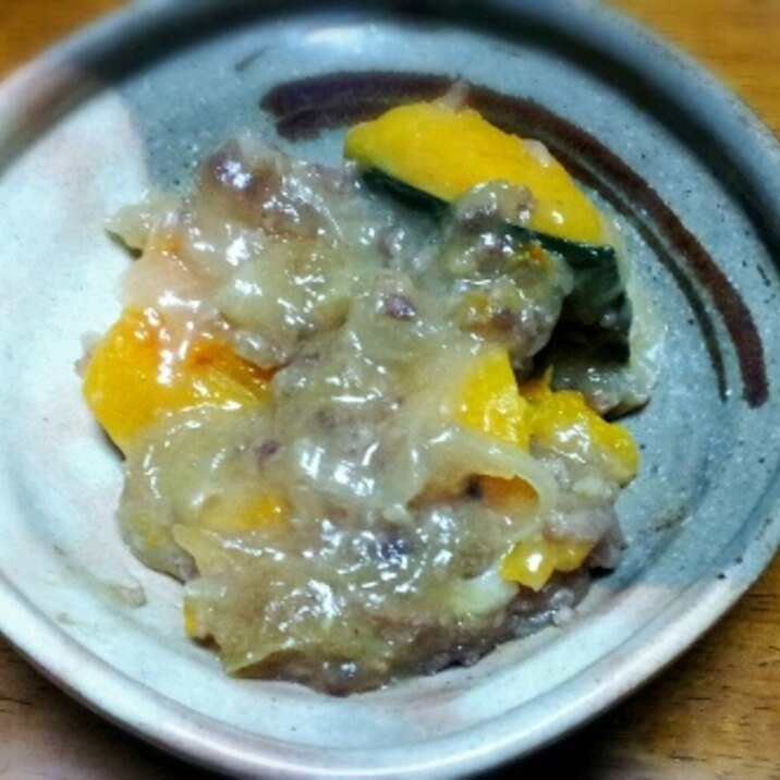 南瓜のそぼろ餡掛け